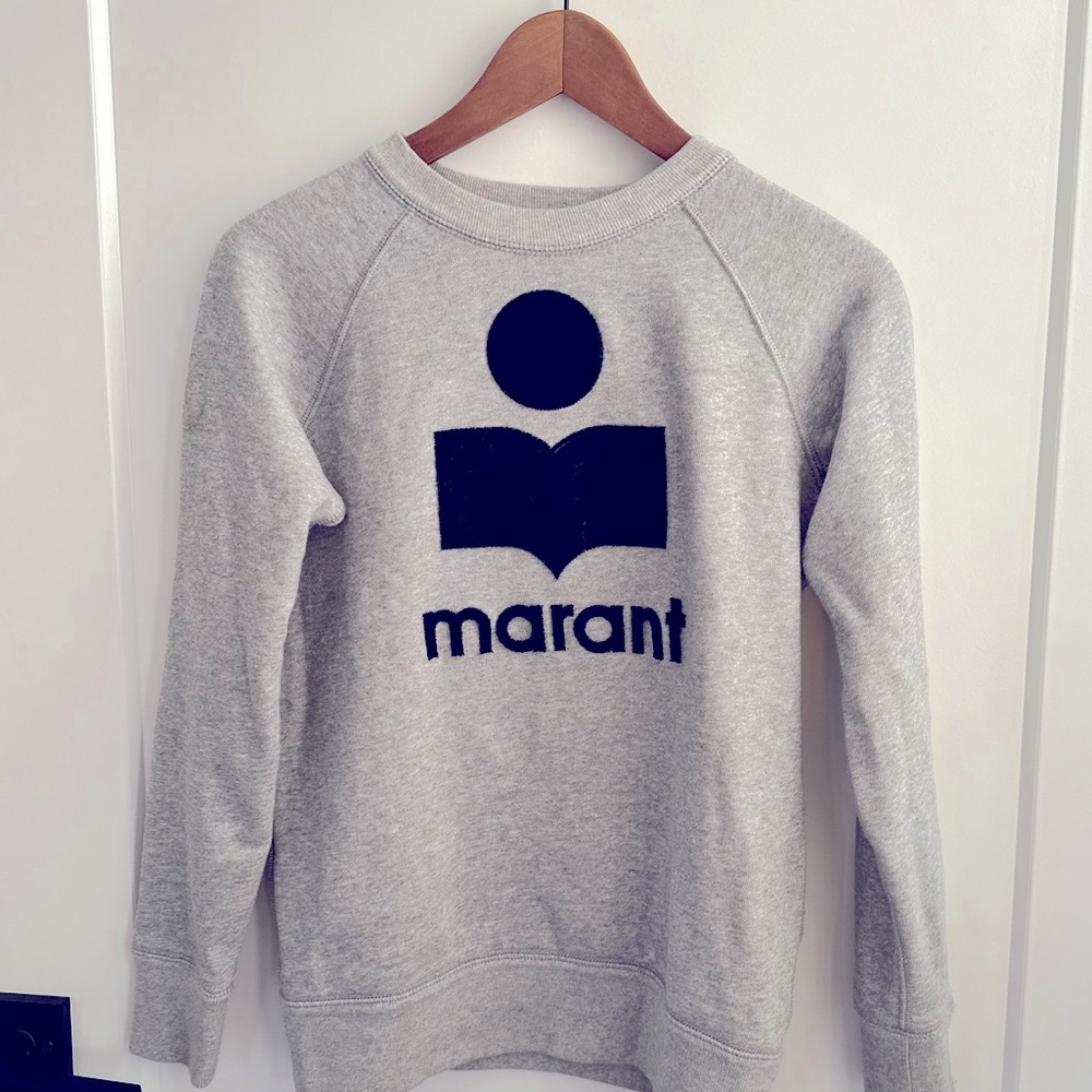 ISABEL MARANT ETOILE LOGO PRINTED CREW NECK SWEATSHIRT